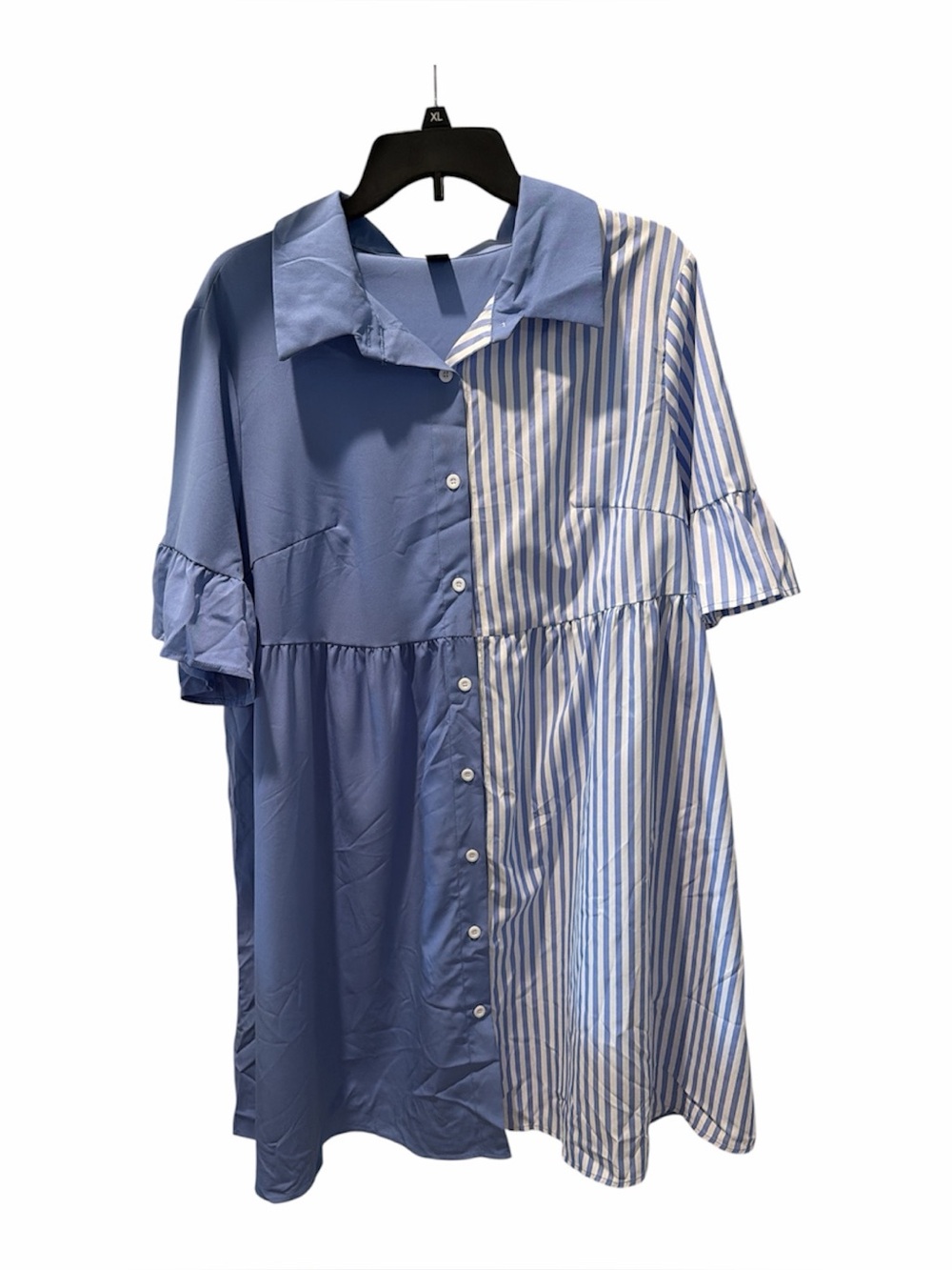 SHEIN CURVE Blue & White Dress size 1 x large